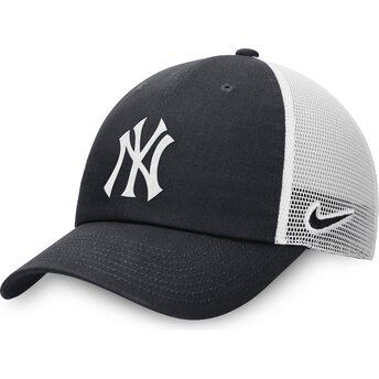 Nike Club Unstructured New York Yankees MLB Navy Blue and White Adjustable Trucker Hat