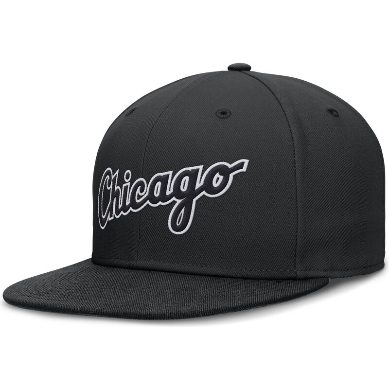 nike-flat-brim-dri-fit-true-structured-round-bill-chicago-white-sox-mlb-black-fitted-cap nike-flat-brim-dri-fit-true-structured-round-bill-chicago-white-sox-mlb-black-fitted-cap