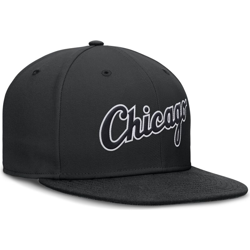 nike-flat-brim-dri-fit-true-structured-round-bill-chicago-white-sox-mlb-black-fitted-cap nike-flat-brim-dri-fit-true-structured-round-bill-chicago-white-sox-mlb-black-fitted-cap