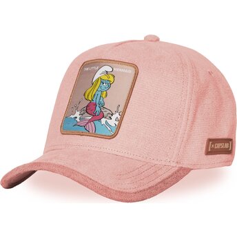 Capslab Curved Brim Smurfette SMU SUR3B The Smurfs Pink Snapback Cap