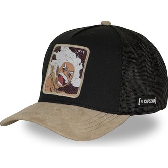 Capslab Monkey D. Luffy OP7 G5B One Piece Black and Beige Trucker Hat