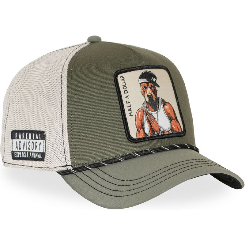 capslab-half-a-dollar-hip-halfb-hip-hop-dogz-green-trucker-hat capslab-half-a-dollar-hip-halfb-hip-hop-dogz-green-trucker-hat