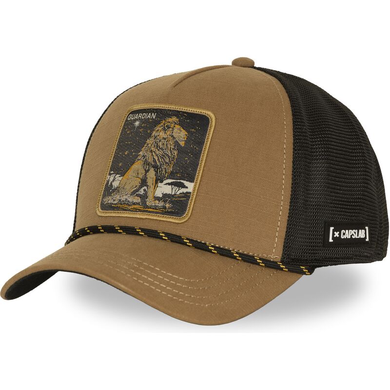 capslab-lion-guardian-bea3-liob-beasts-brown-trucker-hat capslab-lion-guardian-bea3-liob-beasts-brown-trucker-hat