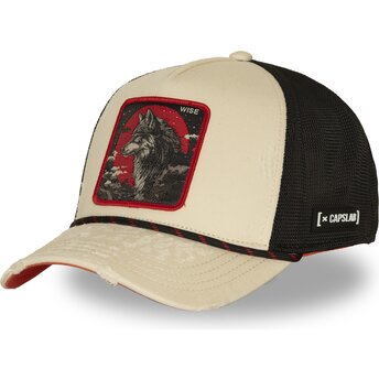 Καπέλα καμπύλη μπεζ snapback Wise BEA3 WISB Λύκος Beasts από Capslab