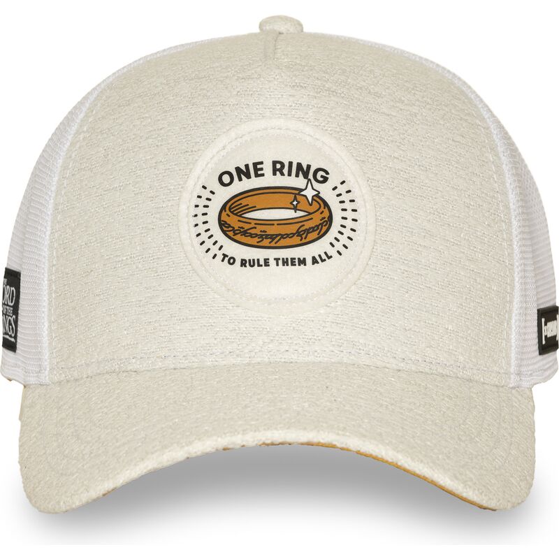 capslab-the-one-ring-lotr2-pctrinb-the-lord-of-the-rings-cream-and-white-trucker-hat capslab-the-one-ring-lotr2-pctrinb-the-lord-of-the-rings-cream-and-white-trucker-hat