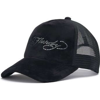 Καπέλα καμπύλη μαύρο snapback Core Silver Diamante Velour από Ed Hardy