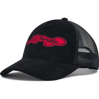 Καπέλα καμπύλη μαύρο snapback Embroidery Applique Cord από Ed Hardy