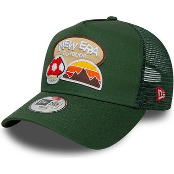 Καπέλα καμπύλη πράσινο snapback για παιδιά A Frame Outdoor από New Era
