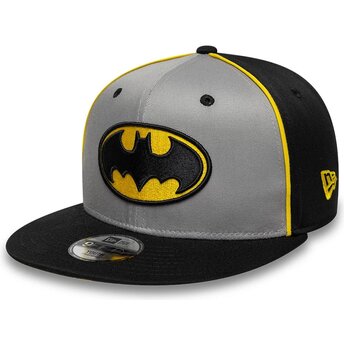 Καπέλα επίπεδη γκρι snapback για παιδιά 9FIFTY Piping από Batman DC Comics από New Era