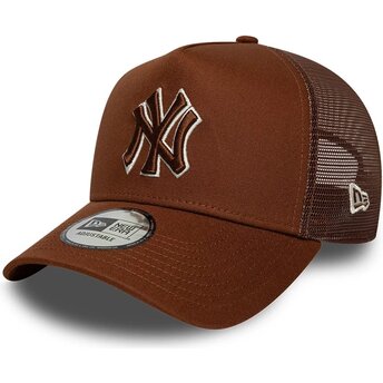 Καπέλα καμπύλη καφέ snapback E Frame Outline από New York Yankees MLB από New Era