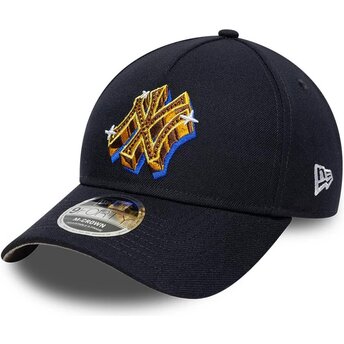 Καπέλα καμπύλη ναυτικό μπλε snapback 9FORTY M-Crown A Frame Emblem από New York Yankees MLB από New Era