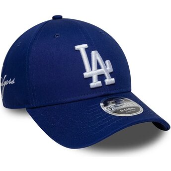 Καπέλα καμπύλη μπλε snapback 9FORTY M-Crown Side Script από Los Angeles Dodgers MLB από New Era