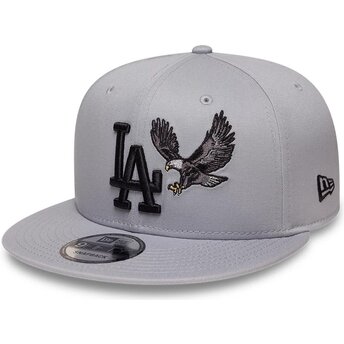 Καπέλα επίπεδη γκρι snapback 9FIFTY Outdoor Icon από Los Angeles Dodgers MLB από New Era