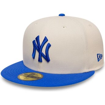 Καπέλα επίπεδη μπεζ προσαρμοσμένο 59FIFTY League Essential από New York Yankees MLB από New Era