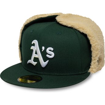Καπέλα επίπεδη πράσινο προσαρμοσμένο 59FIFTY Dogear World Series από Oakland Athletics MLB από New Era