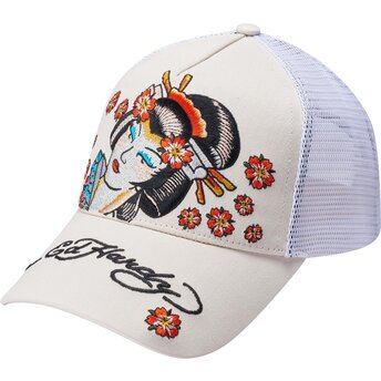 Καπέλα καμπύλη μπεζ snapback Tokyo Geisha από Ed Hardy