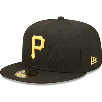 Καπέλα επίπεδη μαύρο προσαρμοσμένο 59FIFTY AC Perf από Pittsburgh Pirates MLB από New Era