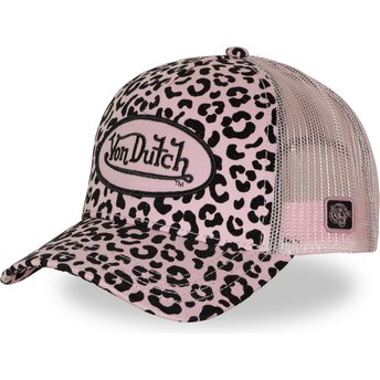 Καπέλα καμπύλη λεοπάρδαλη snapback rosa VERLE από Von Dutch