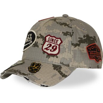 Καπέλα καμπύλη καμουφλάζ snapback KAMO03 από Von Dutch