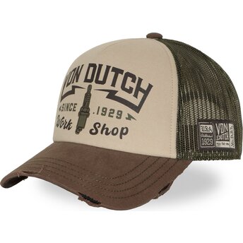 Καπέλα καμπύλη καφέ snapback CREW40 από Von Dutch