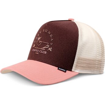 Καπέλα καμπύλη καφέ snapback rosa HFT Lazy Bird από Djinns