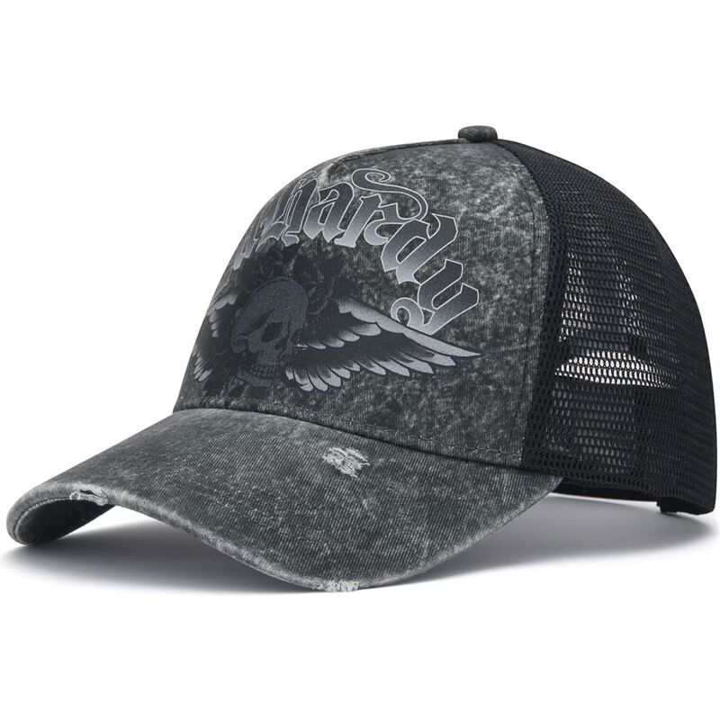 snapback-flaming-gothic-skull-washed-ed-hardy