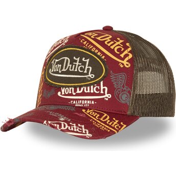 Καπέλα καμπύλη κόκκινο snapback CAFE13 από Von Dutch