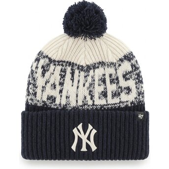 Σκούφοι πομ πομ ναυτικό μπλε Bone Chill Cuff Knit από New York Yankees MLB από 47 Brand