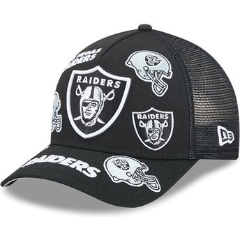 Καπέλα καμπύλη μαύρο snapback 9FORTY M-Crown A Frame All Over από Las Vegas Raiders NFL από New Era