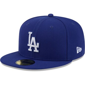 Καπέλα επίπεδη μπλε προσαρμοσμένο 59FIFTY Rhinstone Badge από Los Angeles Dodgers MLB από New Era