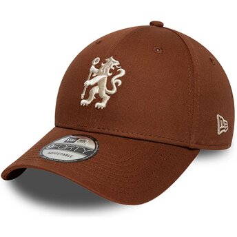 Καπέλα καμπύλη καφέ snapback 9FORTY Team από Chelsea Football Club Premier League από New Era