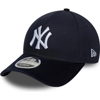 Καπέλα καμπύλη ναυτικό μπλε snapback 9FORTY M-Crown Cord Visor από New York Yankees MLB από New Era