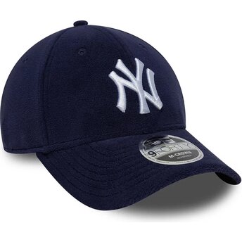 Καπέλα καμπύλη ναυτικό μπλε snapback 9FORTY M-Crown Fleece από New York Yankees MLB από New Era