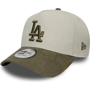 Καπέλα καμπύλη πράσινο snapback 9FORTY E Frame Suede Visor από Los Angeles Dodgers MLB από New Era