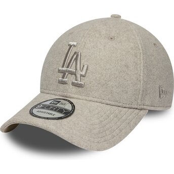 Καπέλα καμπύλη μπεζ snapback 9FORTY Winter από Los Angeles Dodgers MLB από New Era