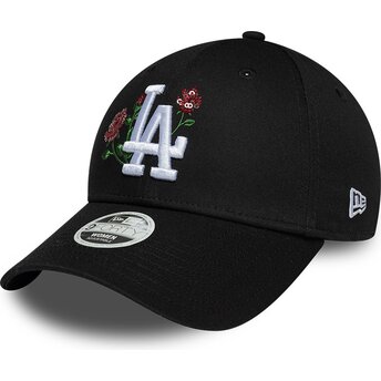 Καπέλα καμπύλη μαύρο snapback 9FORTY Rose Sequin από Los Angeles Dodgers MLB από New Era