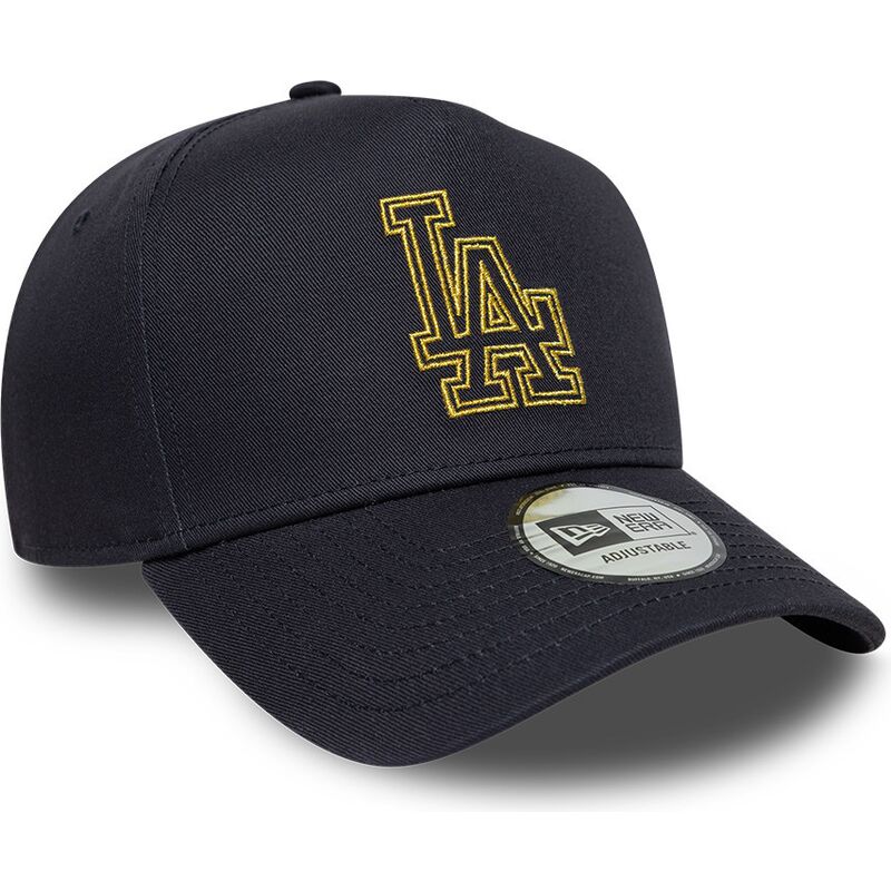 snapback-9forty-dorado-e-frame-metallic-outline-los-angeles-dodgers-mlb-new-era