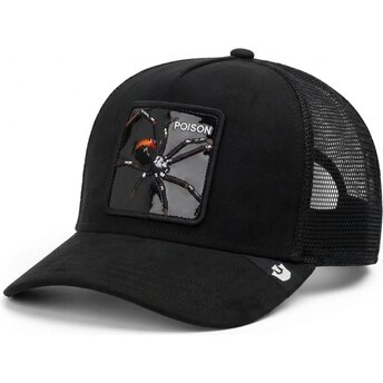 Καπέλα καμπύλη μαύρο snapback Black Out Spider Blackened Metallic Poison The Farm Goorin Bros.