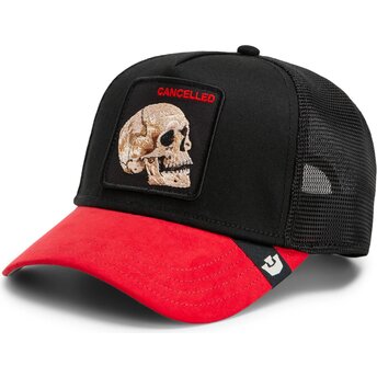 Καπέλα καμπύλη μαύρο snapback Cancelled Skull Microsuede The Farm Goorin Bros.