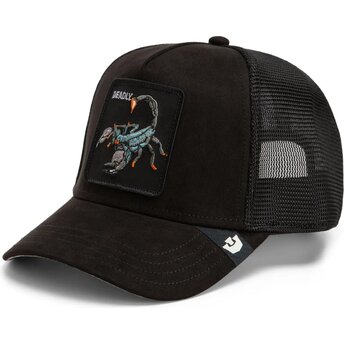Καπέλα καμπύλη μαύρο snapback Suede Scorpion Microsuede The Farm Goorin Bros.