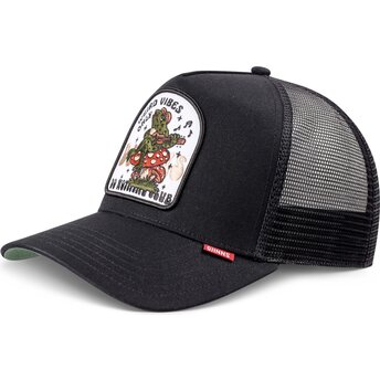 Καπέλα καμπύλη μαύρο snapback HFT Do Nothing Club Weird Vibes Frog από Djinns