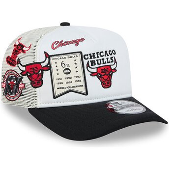 Καπέλα καμπύλη λευκό snapback Hardwood Classics 9FIFTY A Frame Precurved από Chicago Bulls NBA από New Era