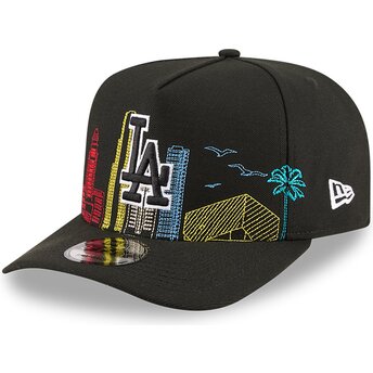 Καπέλα καμπύλη μαύρο snapback 9FIFTY A Frame Precurved Skyline από Los Angeles Dodgers MLB από New Era