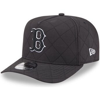 Καπέλα καμπύλη μαύρο snapback 9FIFTY A Frame Precurved Checkered από Boston Red Sox MLB από New Era