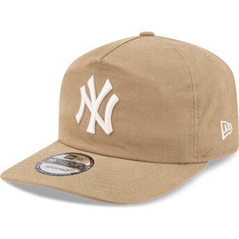 Καπέλα καμπύλη μπεζ snapback 19TWENTY Precurved από New York Yankees MLB από New Era