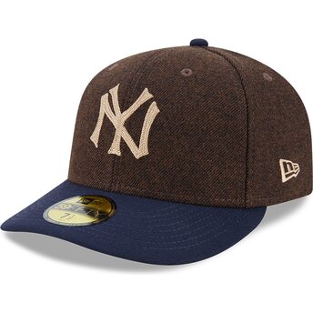 Καπέλα καμπύλη καφέ προσαρμοσμένο 59FIFTY Precurved από New York Yankees MLB από New Era