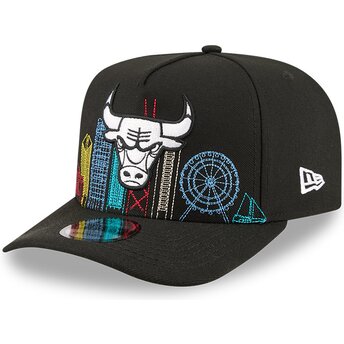 Καπέλα καμπύλη μαύρο snapback 9FIFTY A Frame Precurved Skyline από Chicago Bulls NBA από New Era