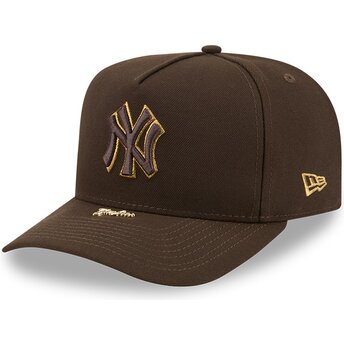 Καπέλα καμπύλη καφέ snapback 9FIFTY A Frame Precurved Visor Pin από New York Yankees MLB από New Era