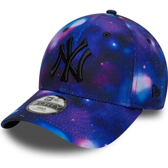 Καπέλα καμπύλη πολύχρωμο snapback για παιδιά 9FORTY All Over Print Space από New York Yankees MLB από New Era