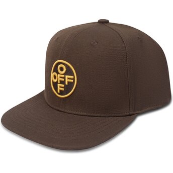 Καπέλα επίπεδη καφέ snapback Off Embroidered Twill από L/AB c/o Off-White™